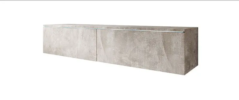 Meubella - TV-Meubel Dixon - Betonlook - 140 cm Garantie Inbegrepen