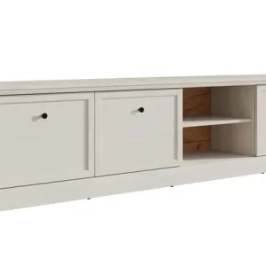 Bestseller Meubella - TV-Meubel Leroy - Wit eiken - 206 cm