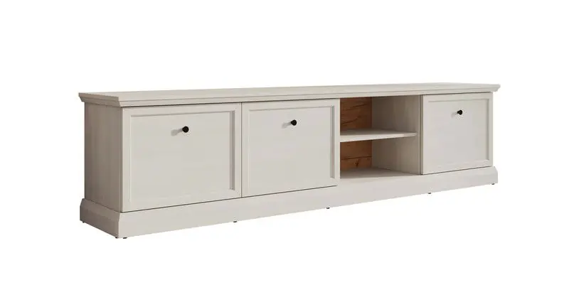 Bestseller Meubella - TV-Meubel Leroy - Wit eiken - 206 cm