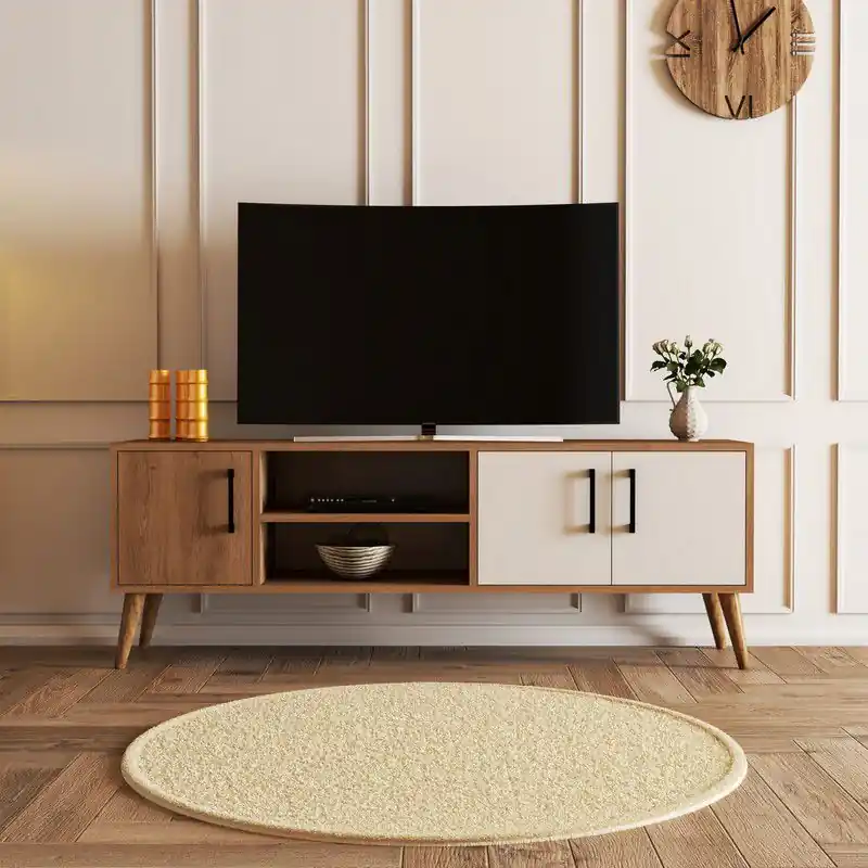 Nieuwe Collectie TV Meubel Exxen Eik Wit Melamine 150x52x34 cm