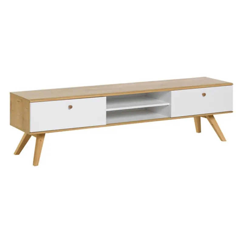 TV-meubel met 2 laden en centrale nissen - Nature Limited Edition