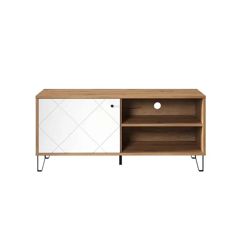 Tv-meubel 1 deur en 2 vakken L123 cm - Touch Dagaanbieding
