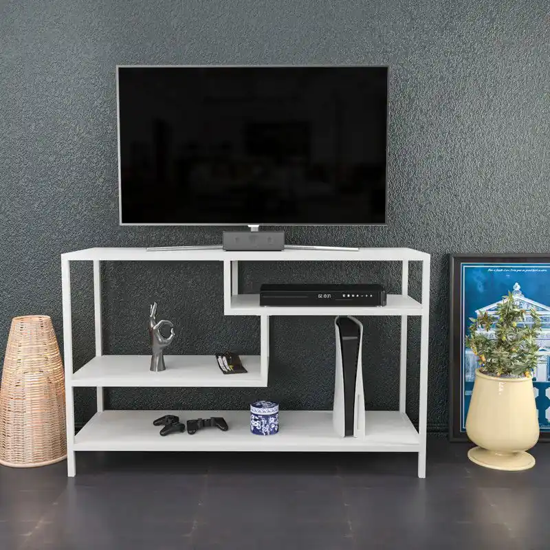 Must-Have TV Meubel Robbins White Wit Melamine 120x75x39 cm