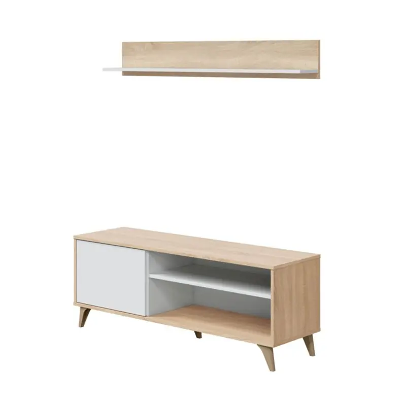 TV-meubel en wandplank - L135 cm - Kikua Plus Veilige Betaling