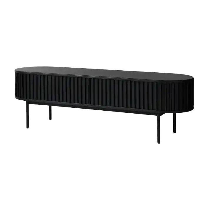 Redmer houten tv meubel zwart eiken - 160 x 45 cm Direct Verzonden