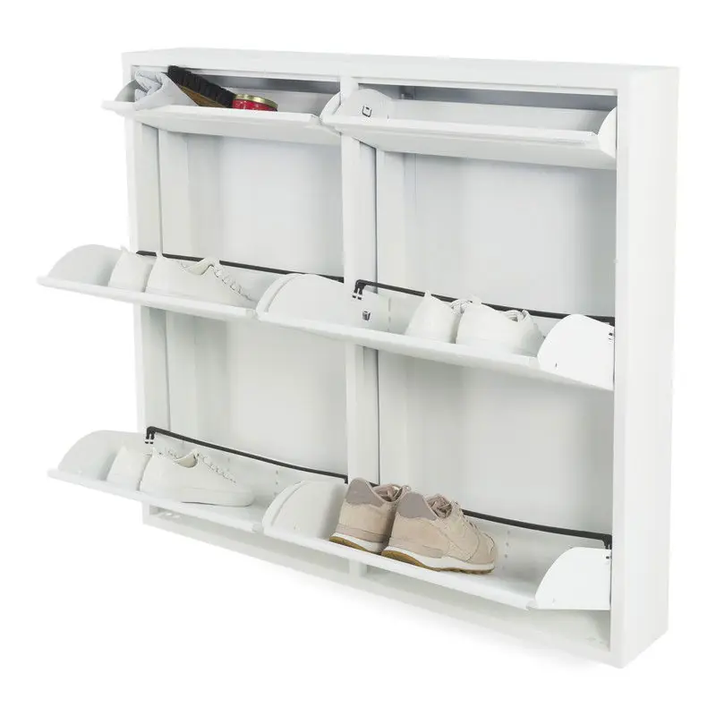 Spinder Design schoenenkast Billy 6 - Wit - 8 paar schoenen Bestel Nu