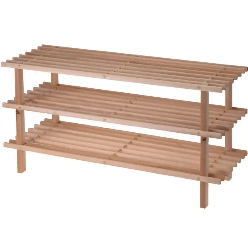 Koopje Schoenenrek - hout - 3-laags - 77 x 26 x 40 cm - schoenenbank - Schoenenrekken