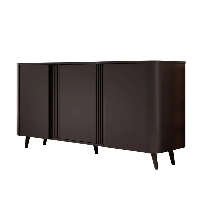 Meubella - Dressoir Veda - Zwart - 150 cm Speciale Aanbieding