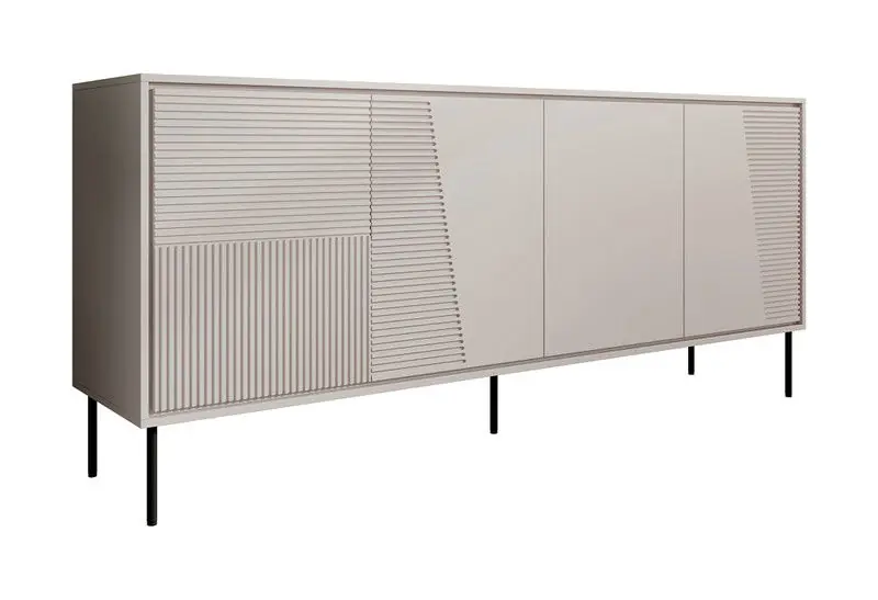 Modern Meubella - Dressoir Blanes - Beige - 200 cm