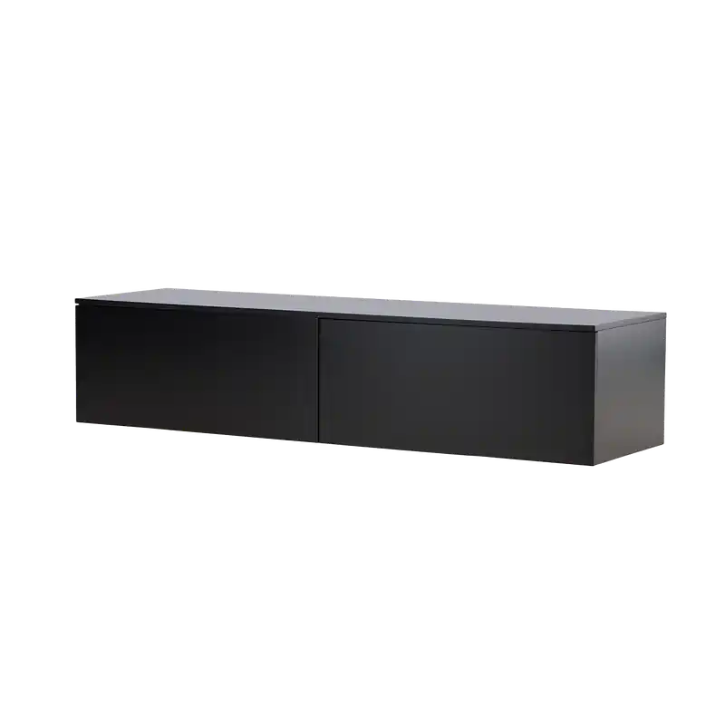 Leona houten dressoir zwart - 160 x 35 cm Koop Vandaag