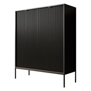 Goedkoop Meubella - Dressoir Navil - Zwart - 104 cm - Hoog