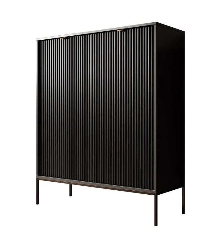 Goedkoop Meubella - Dressoir Navil - Zwart - 104 cm - Hoog