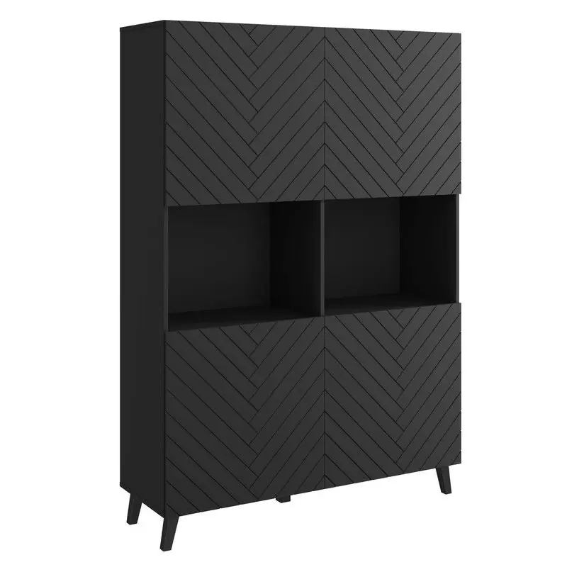 Meubella - Dressoir Pulse 2 - Zwart - 120 cm Fabrieksprijs