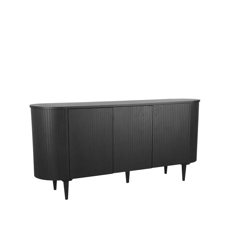 LABEL51 Dressoir Oliva - Zwart - Eiken - 180 cm Plaats Bestelling