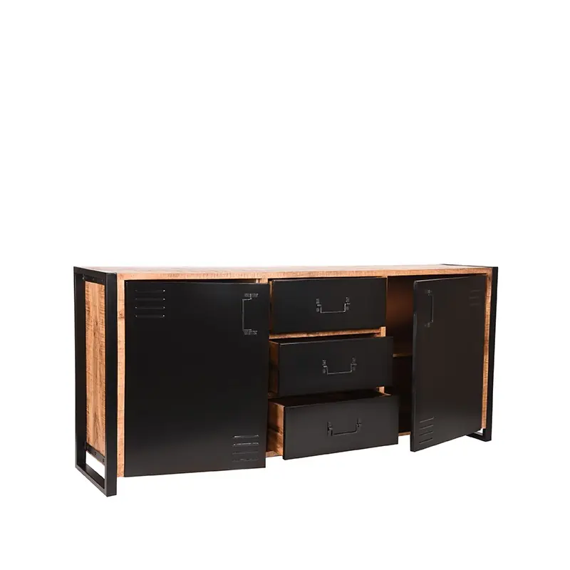 Rechtstreeks Van De Fabrikant LABEL51 Dressoir Brussels - Rough - Mangohout - 190 cm