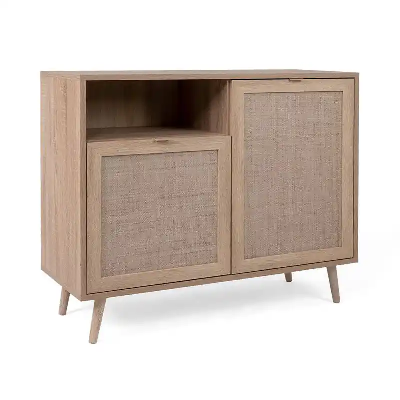 Dagaanbieding Buffet 2 deuren 1 nis L101 cm - Rotanprint - BALI