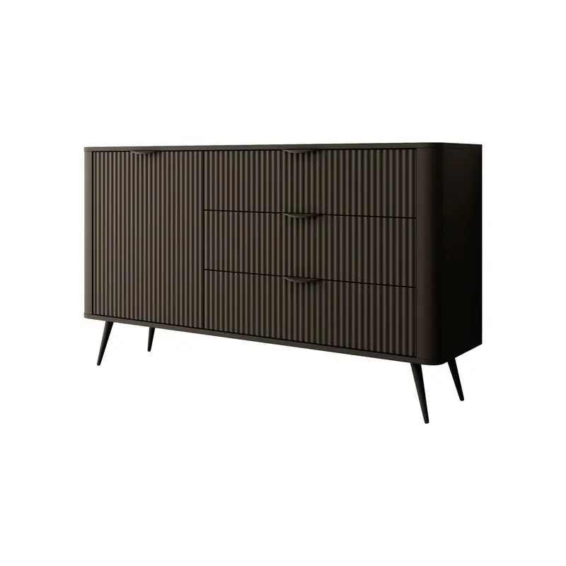 Meubella - Dressoir Lima - Zwart - 138 cm Bulkbestelling