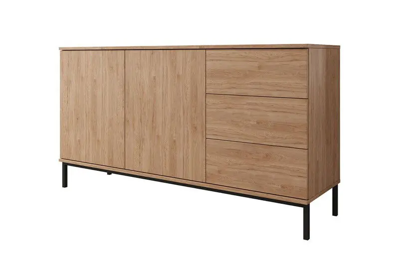 Merkproduct Meubella - Dressoir Queen - Eiken - 150 cm