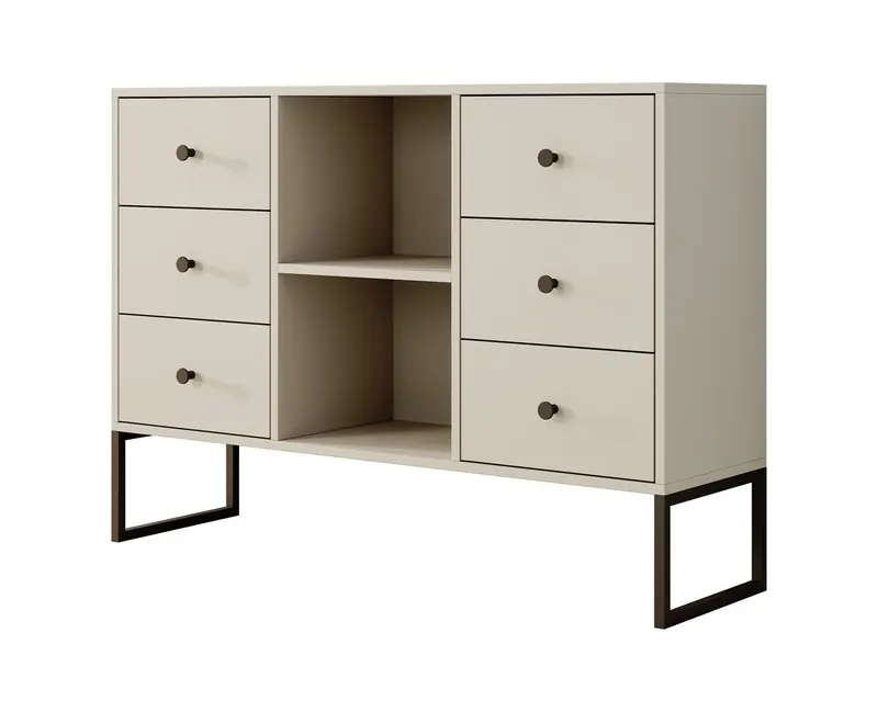 Meubella - Dressoir Lyndall - Beige - 115 cm Must-Have