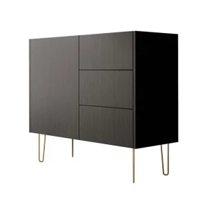 Weekendaanbieding Meubella - Dressoir Hacienda - Zwart - 97 cm