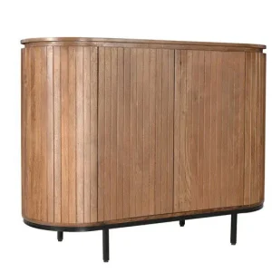 Livingfurn - Dressoir Noor Natural 115cm - Mangohout / Gecoat Staal Speciale Aanbieding
