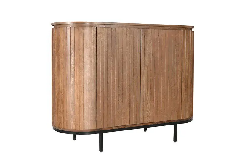 Livingfurn - Dressoir Noor Natural 115cm - Mangohout / Gecoat Staal Speciale Aanbieding
