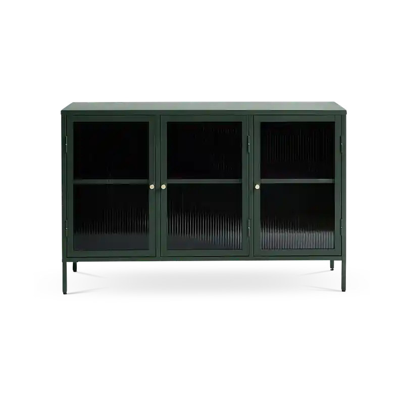 Dagaanbieding Katja metalen sideboard groen - 132 x 40 cm