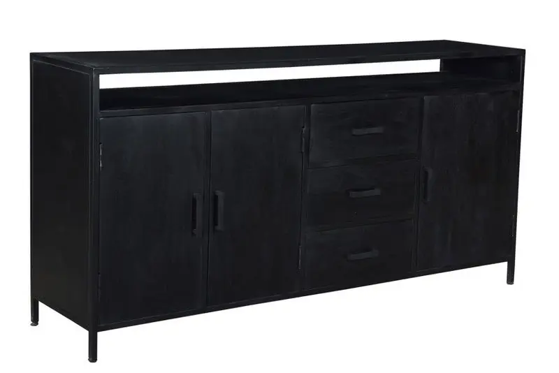 Livingfurn - Dressoir Kala Open 180 cm - Mangohout Hoge Kwaliteit