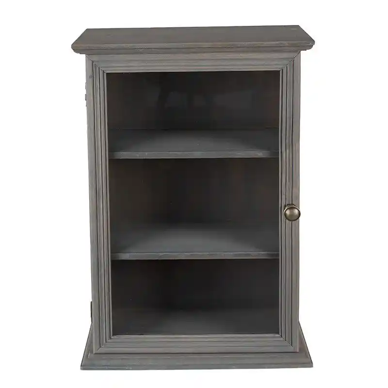 Koopje Clayre & Eef Wandkast 33x15x50 cm Grijs Hout