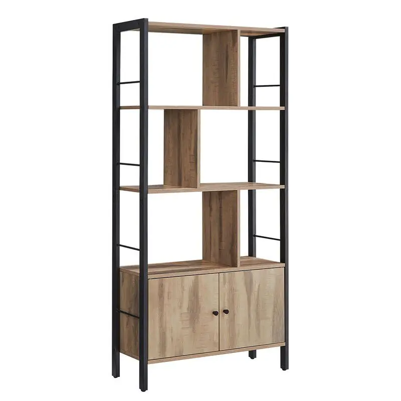 Ambachtelijk Bibliothèque 6 cases et 2 portes - L74 cm
