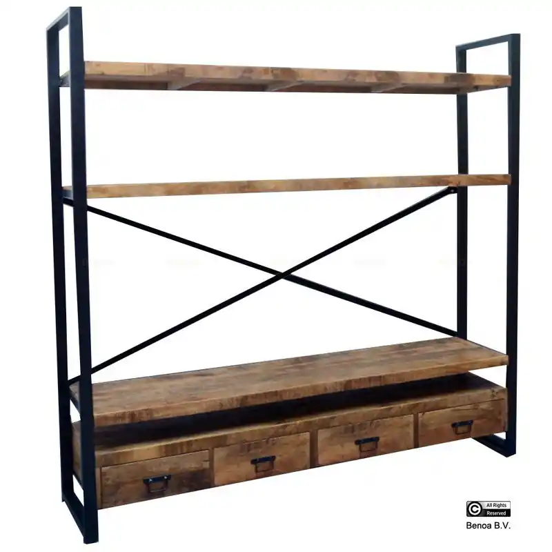 Lage Prijs Benoa Britt 4 Drawer TV Bookshelf 180 cm