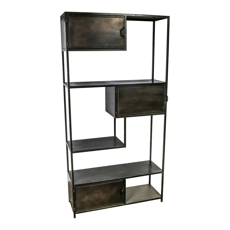 Koop Online PTMD Duana Playful Rusty Black Iron High Cabinet