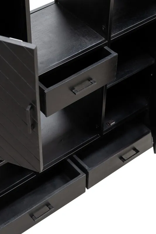 Kick wandkast Hugo-120 - Zwart Exclusieve Aanbieding