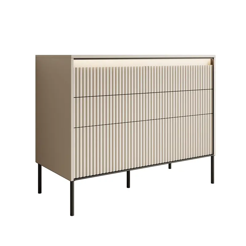 Meubella - Ladekast Timoteo - Beige - 104 cm Beperkte Voorraad