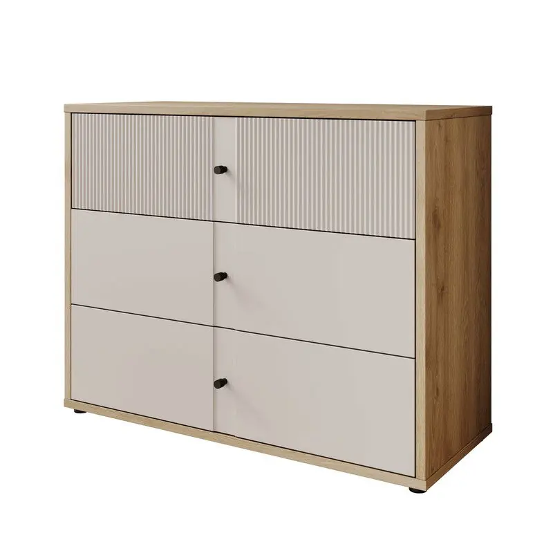 Seizoensaanbieding Meubella - Ladekast Riggs - Beige - 105 cm