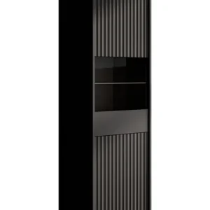 Gereduceerde Prijs Meubella - Vitrinekast Winq - Antraciet - 45 cm