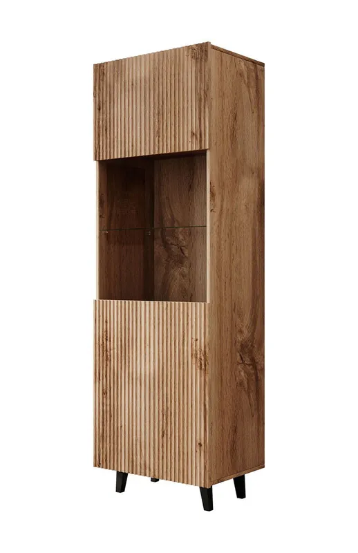 Meubella - Vitrinekast Vintar - Eiken - 60 cm Snelle Levering