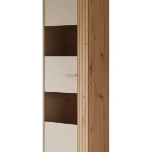 Meubella - Vitrinekast Bahia - Beige - 60 cm Wereldwijde Verzending