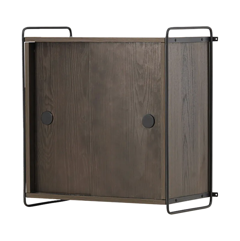 Plaats Bestelling Marcus hangende houten wandkast walnoot - 60 x 35 cm