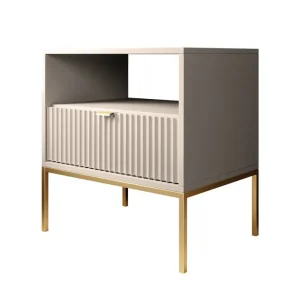 Meubella - Nachtkastje Navil 2 - Beige Merkproduct