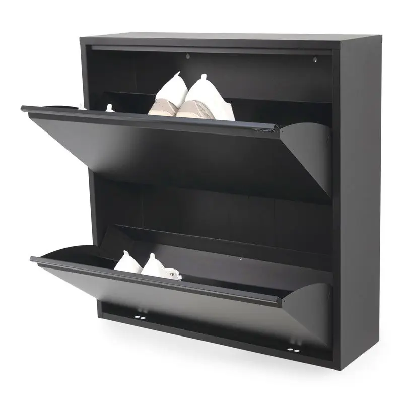 Koop Online Spinder Design schoenenkast Billy 2 - Zwart - 12 paar schoenen