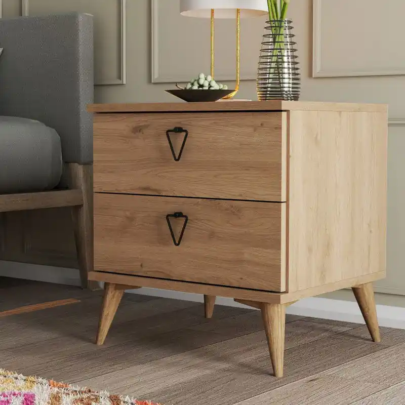 Speciale Aanbieding Nachtkastje Versa Eik Melamine 52x55,1x45 cm