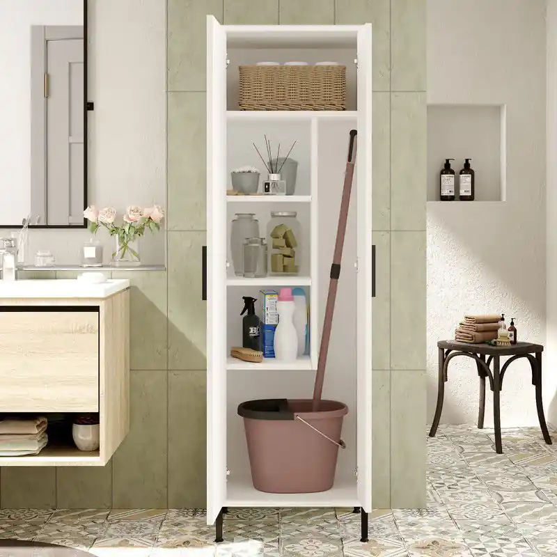 Topkwaliteit Wandkast Ithaca Wit Melamine 50,4x165x35,7 cm