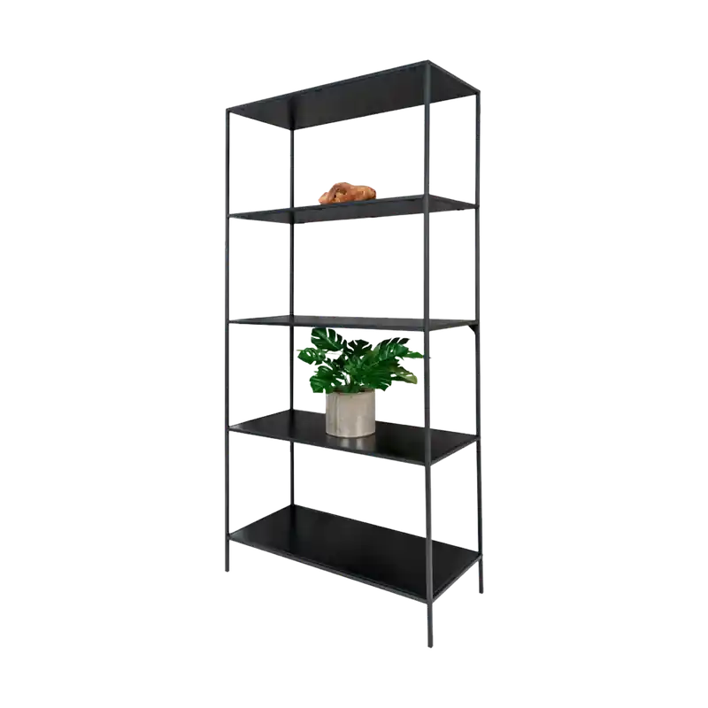 Beperkte Voorraad Karen houten boekenkast zwart - 170 x 80 cm