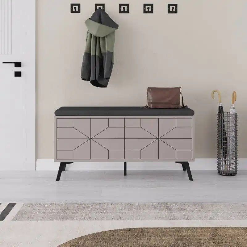 Express Levering Schoenenkast Dune Bench Mokka Melamine 107x55x35 cm