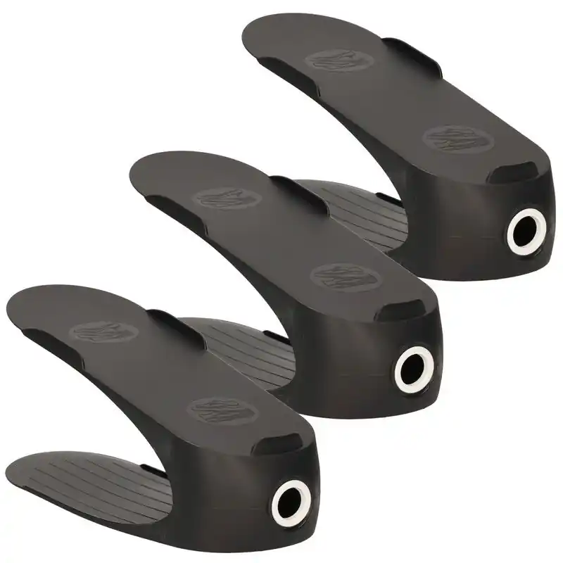 Handgemaakt 5x Stuks schoenenrekjes/plankjes voor 1 paar schoenen zwart 29,5 x 25 cm - Schoenenrekken
