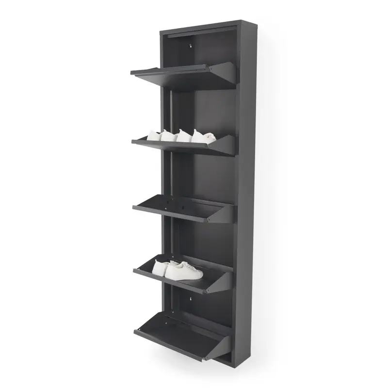 Trendy Spinder Design schoenenkast Billy 5 - Zwart -10 paar schoenen