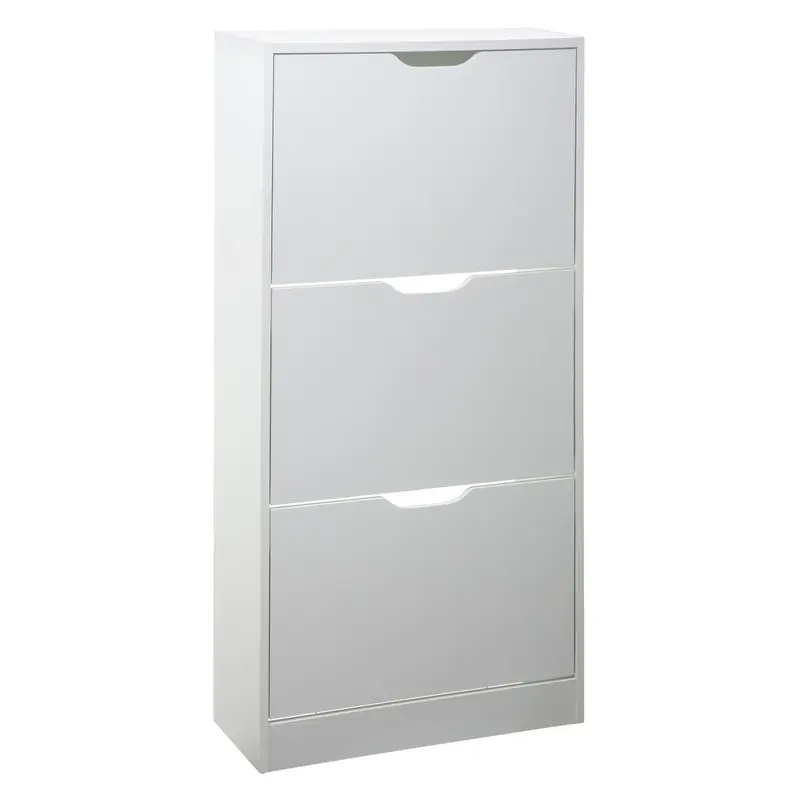 Schoenenkast 3 lades 60x24x118 cm - voor 18 paar - Wit Beperkte Voorraad