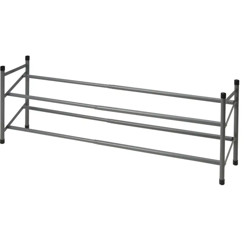 Schoenenrek - uitschuifbaar - RVS - 2-laags - 35 x 23 x 61 cm - Schoenenrekken Beste Prijs