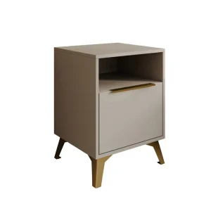 Seizoensaanbieding Meubella - Nachtkastje Xiano - Beige - 43 cm
